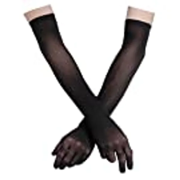 Freebily Women's Sheer Seamless Pantyhose Long Nylon Wedding Finger Gloves