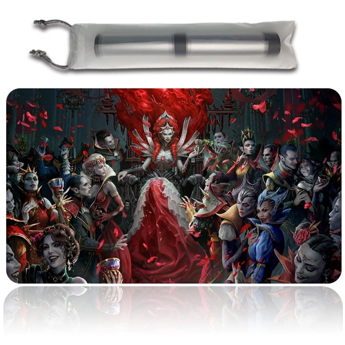 Four leaves INNISTRAD CRIMSON VOW KEY ARTWORK - MTG Speelmat + Gratis Tas Trading Card Game Playmat Tafelspellen Mat MTG Muismat Maat 60 X 35 cm Compatibel voor MTG TCG CCG
