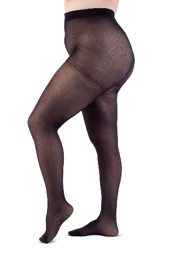30 Denier Sheer Panty voor Dames Curvy Plus Size Grote Maten - Made in Italy - 56-58 Grote maten - Zwart