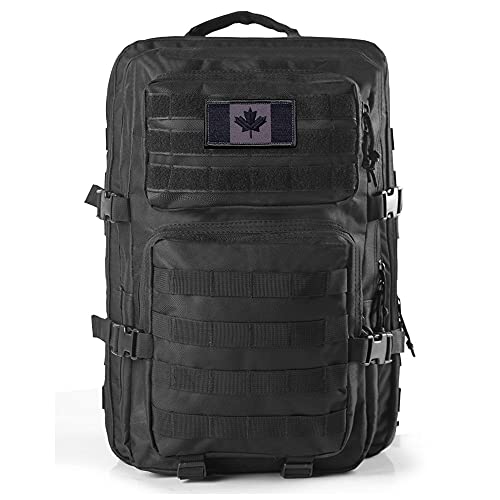 R.SASR Tactical Backpack, MilitaryBackpack, Molle Backpack, Hiking Backpack - Black
