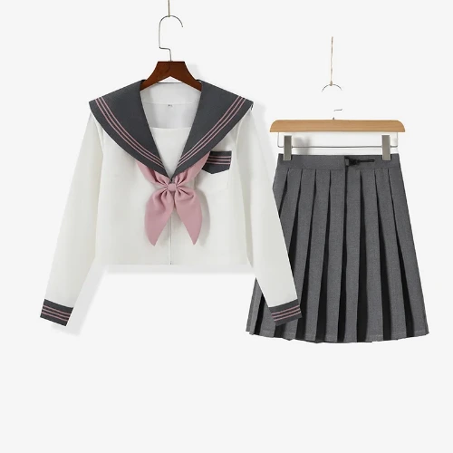 Pink Grey Seifuku School Uniform