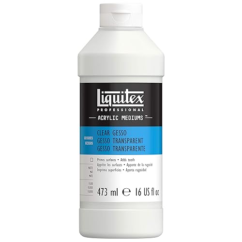 Liquitex Médium de Preparación de Superficie Gesso Transparente Profesional, 473 ml, 473 - 437 ml - Transparente