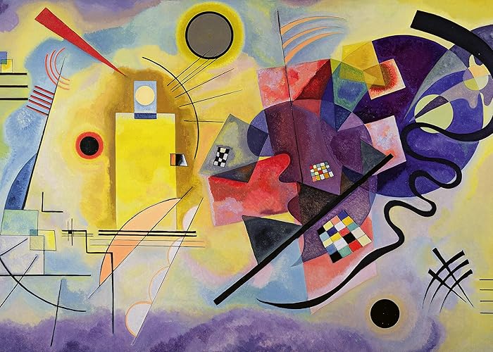 Ravensburger - Puzzle Kandinsky: Amarillo, Rojo y Azul, Puzzle 1000 Piezas, Puzzles para Adultos, Puzzle 1000 Piezas Adultos, Pegamento Puzzle para Enmarcar, Rompecabezas Adultos, Arte - Diseño nuevo