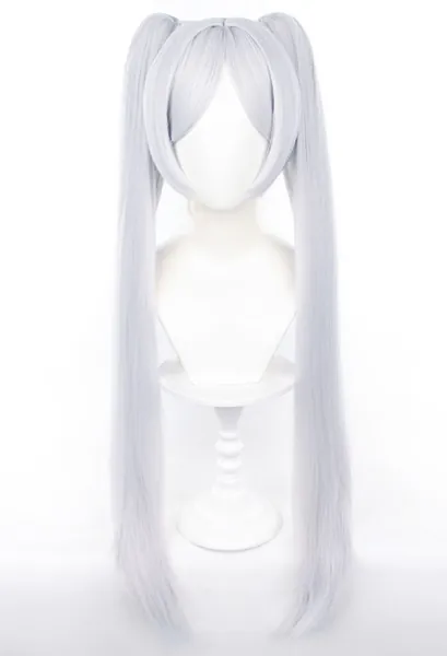 Frieren: Beyond Journey's End Frieren Cosplay Wig Silver White Double Ponytail Wig