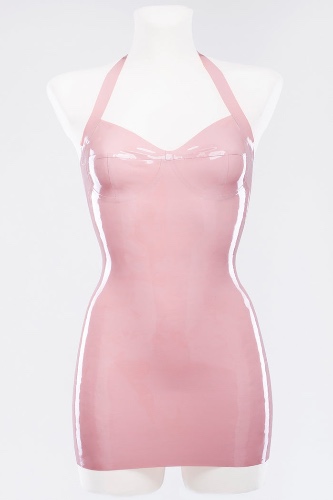 Light pink latex dress with molded cups | Default Title