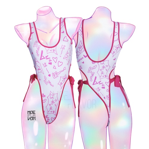 Manga Noises One Piece Swimsuit - White / XS/S