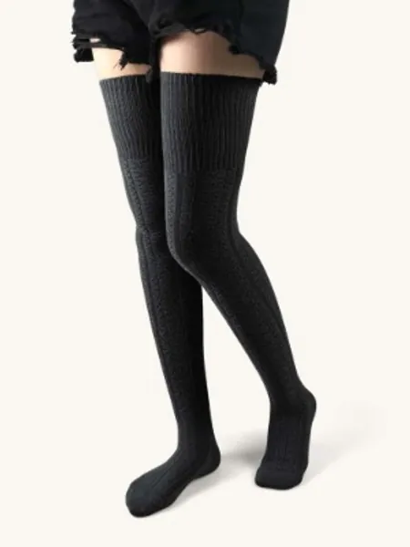 Solide over de knie sokken