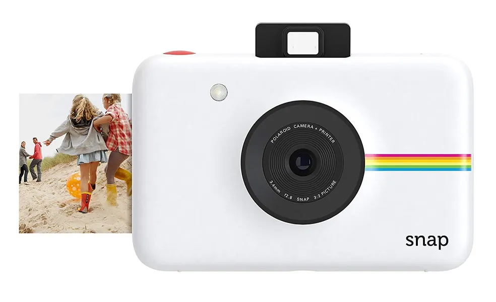 Zink Polaroid Snap Instant Digital Camera (White) with ZINK Zero Ink Printing Technology - White Snow Camera