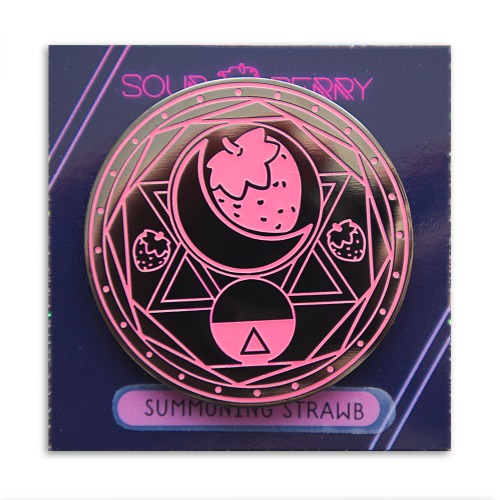 Summoning Strawb Enamel Pin - B-Grade