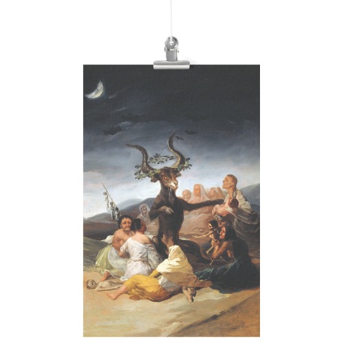 "Witches' Sabbath" (El Aquelarre) by Francisco Goya Matte Poster - 11x17