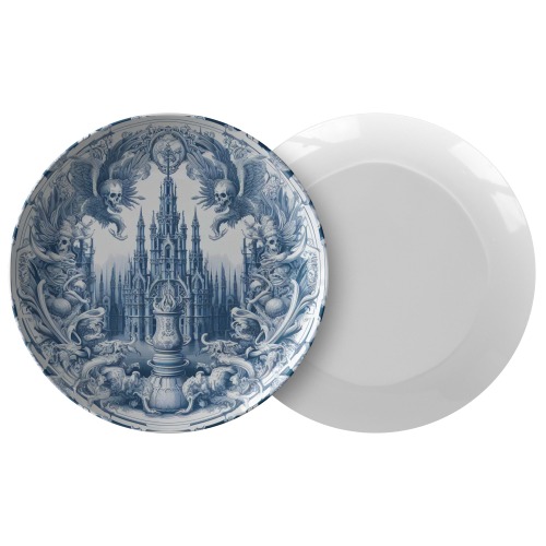 Skull and Spire 10" Dinner Plates - Set of Four