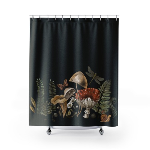 "Dark Forest" Cloth Shower Curtain