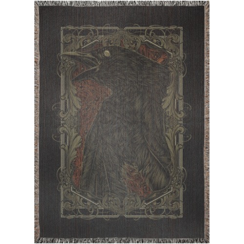 Death of a Crow Woven Throw Blanket - 52x37 inch