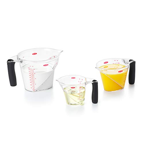OXO Good Grips 3-Piece Angled Measuring Cup Set, Black - Measuring Cup