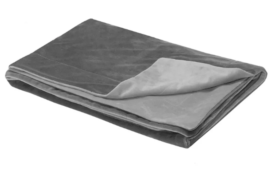 Furhaven Waterproof Throw Blanket for Dogs & Indoor Cats, Washable - Two-Tone Luxe Velvet Dog Blanket - Granite Gray, Extra Large/XL - Granite Gray - 60.0"L x 50.0"W x 0.25"Th
