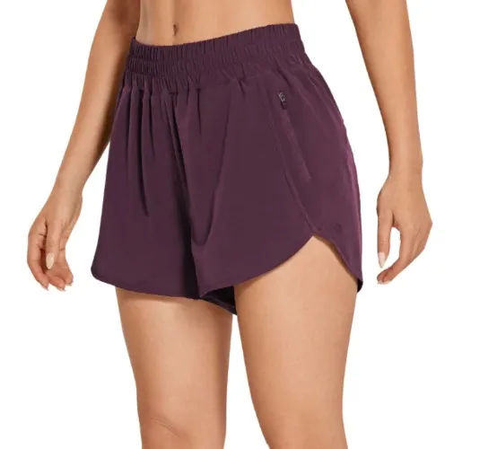 Feathery-Fit Soft High Waisted Mesh Lined Shorts 3'' | Arctic Plum / M
