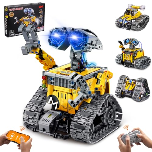 Sillbird STEM Robot Building Toys, 4in1 Remote & APP Controlled Wall Robot Educational Set for Kids, Creative Gifts for Boys Girls Aged 6 7 8 9 10 11 12+ (560 Pieces) - B886