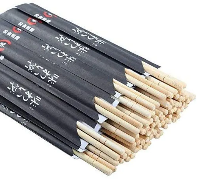 Disposable Chopsticks Pack of 40 Pair, 9" Japanese Style Sleeved Sushi Chopsticks by Gmark GM1038A