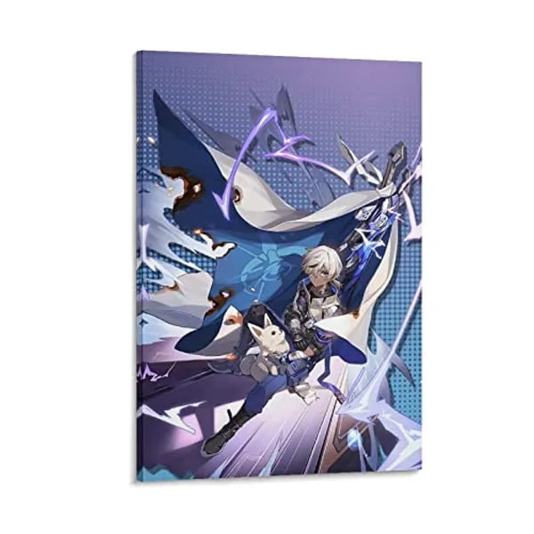 Honkai Star Rail Poster Anime Arlan Room Aesthetic Poster Print Art Wall Painting Canvas Posters Gifts Modern Bedroom Decor 24x36inch(60x90cm)