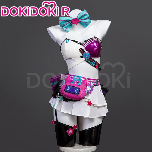 【Size XS-2XL】DokiDoki-R Game Muse Dash Cosplay Costume White Purple Cute | S-Order Processing Time Refer to Description Page