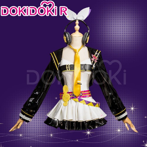 【Size XS-2XL】Dokidoki-R Vsinger × Muse Dash Cosplay Kagamine Rinn / Kagamine Lenn Costume | Girl Ver / Costume Only-S-Order Processing Time Refer to Description Page