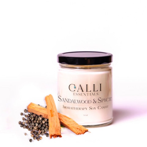 Aromatherapy Soy Candle - Sandalwood & Spice
