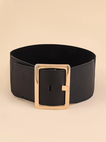 Rectangle Buckle Elastic Belt