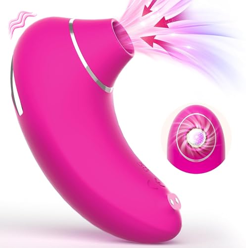 Gasevimo Vibrator Adult Sex Toys for Women - Upgraded Sex Toys Sucking Vibrators Adult Toys, 9 Sucking & Vibrating Rose Sex Toy Nipples Clitoral Stimulator Adult Toy for Female Adults Couples - Red-Sucking