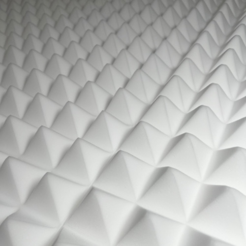 White Acoustic Foam Panels - 12x12x2.5" - Pyramid