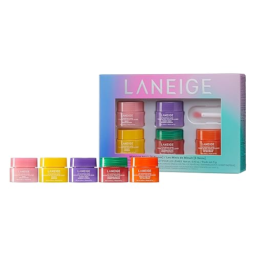 LANEIGE Lip Sleeping Mask Stocking Stuffer: Nourish, Hydrate, Vitamin C, Murumuru & Shea Butter, Antioxidants, Flaky, Dry Lips - Midnight Minis
