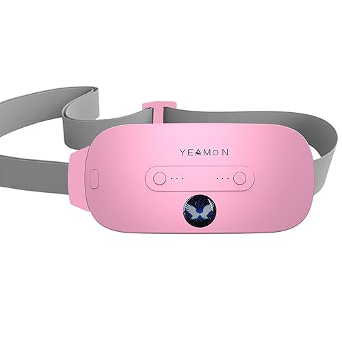 Portable Cordless Heating Pad, Electric Waist Belt Device, Fast Heating Pad with 3 Heat Levels and 3 Massage Modes, Back or Belly Heating Pad, Gifts for Her, Women and Girl - Pink