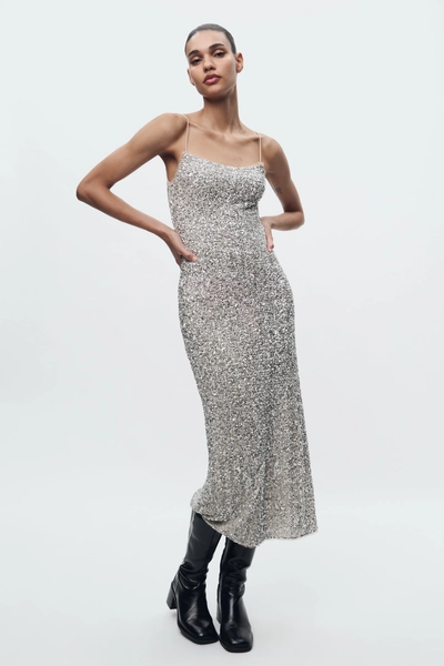 SEQUIN SLIP DRESS ZW COLLECTION