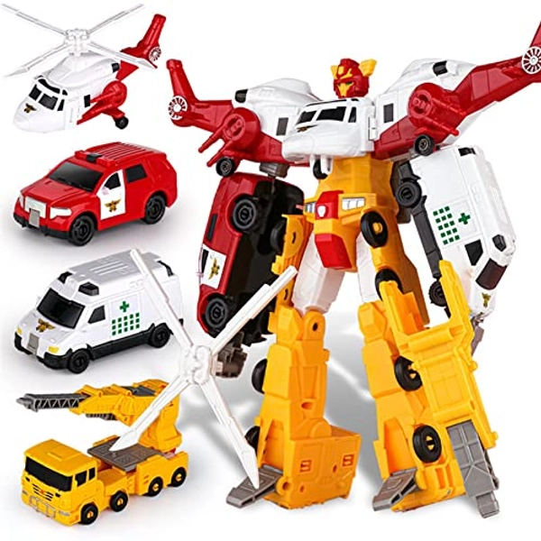 WOLFHORSE Deformation robot genuine Kabao car god boy car toy 4 in 1 ace driver rescue giantModel Set Birthdays Gift--11