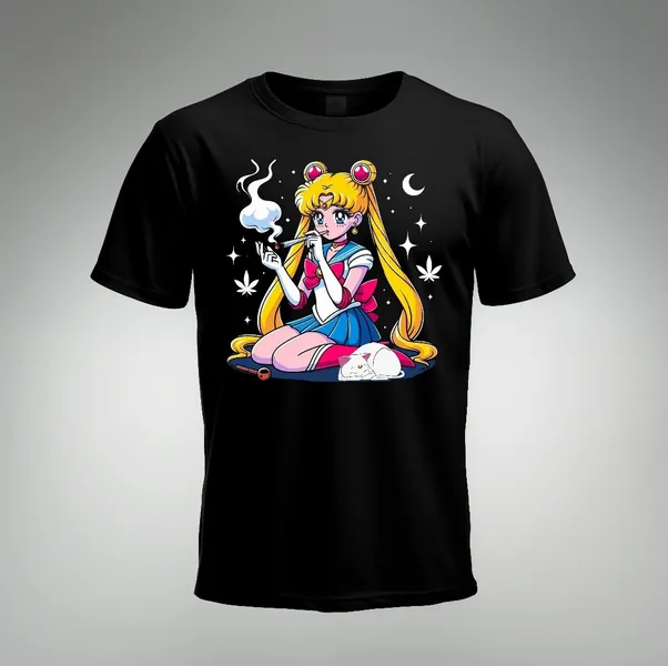 420 Smoking Sailor Moon 2 T shirt