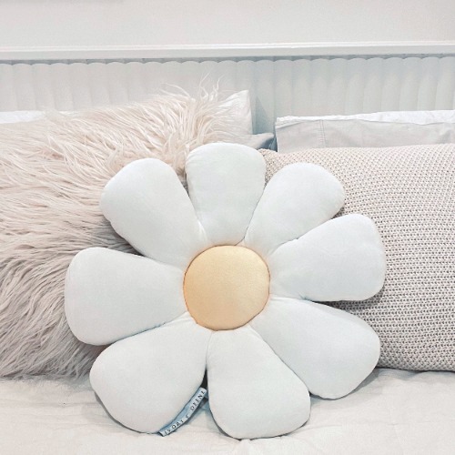 Daisy Pillow - Whimsical and White