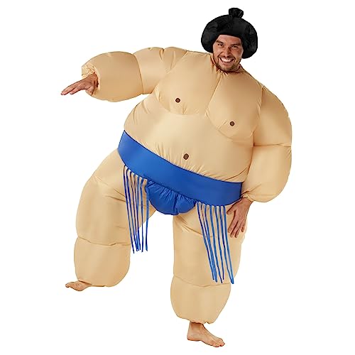 Morph Costumes Blue Sumo Wrestler Costume Adult Inflatable Costumes For Adults Funny Halloween Costume Adult