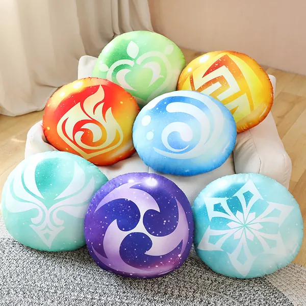 Genshin Impact Plush Cushion Seven Elements Genshin Throw Pillow