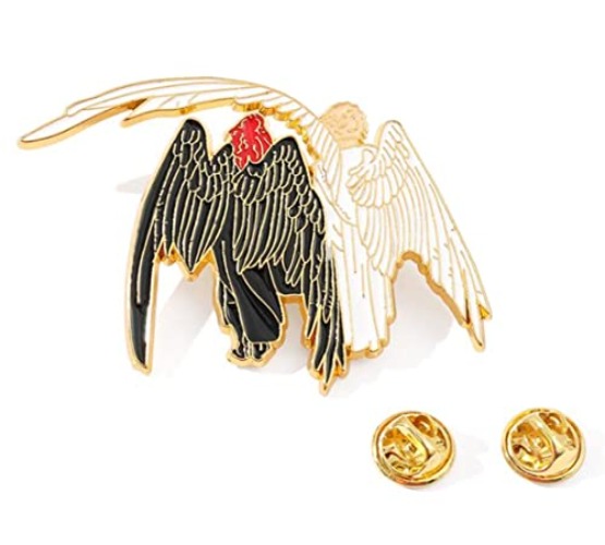 Cartoon Anime Good Omens Ineffable Husband Angel & Demon Hard Enamel Pin Aziraphale and Crowley Lapel Badge Fashion Jewelry