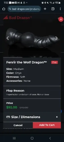 Bad Dragon (fenrir flop inventory)