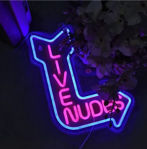 LIVE NUDES Neon Wall Sign