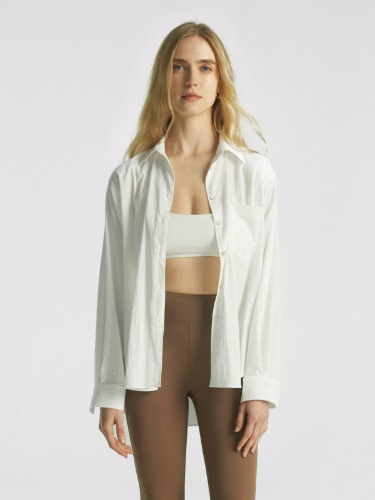 Lightweight Summer Button-Up Shirt - Off White / L