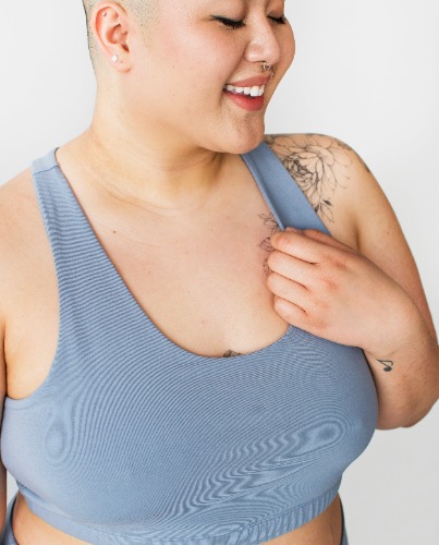 The Racerback Sports Bra - M / sky