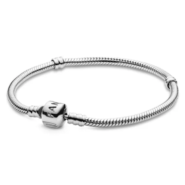 Pandora Jewelry Iconic Moments Snake Chain Charm Sterling Silver Bracelet