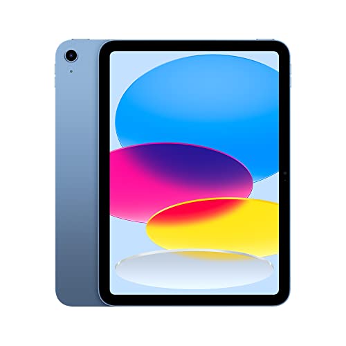 Apple iPad (10th Generation): with A14 Bionic chip, 10.9-inch Liquid Retina Display, 64GB, Wi-Fi 6, 12MP front/12MP Back Camera, Touch ID, All-Day Battery Life – Blue - WiFi - 64GB - Blue - without AppleCare+