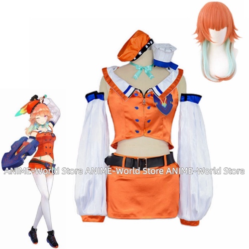 High Quality VTuber Takanashi Kiara Hololive EN Cosplay Kusotori Girls Orange Wig costume - AliExpress 