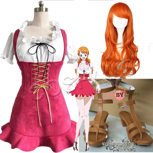 Anime One Piece Nami Cosplay Costumes Outfit Halloween Christmas Uniform Suits Costumes Wig Shoes Women Men Customize - AliExpress 