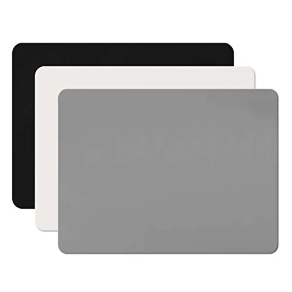 Gartful 3Pack Silicone Sheet for Crafts, Resin Jewelry Casting Molds Mat, Food Grade Silicone Placemat, Multipurpose Table Protector, Nonstick Nonskid Heat-Resistant, Black&Gray&Beige (15.7x11.8inch)