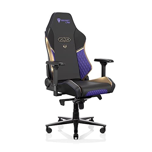 Secretlab Omega 2020 K/DA POP/Stars Gaming Chair - Reclining - Comfortable - High Back Computer Chair with Adjustable Armrests - Headrest & Lumbar Pillow - Black/Gold - Synthetic Leather - K/Da Pop/Stars
