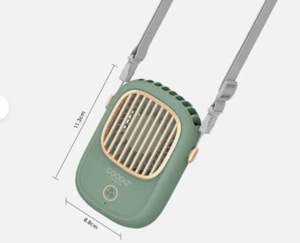 2-in-1 Powerful Mini Fan For Desk & Neck Wearing Portable USB Rechargeable