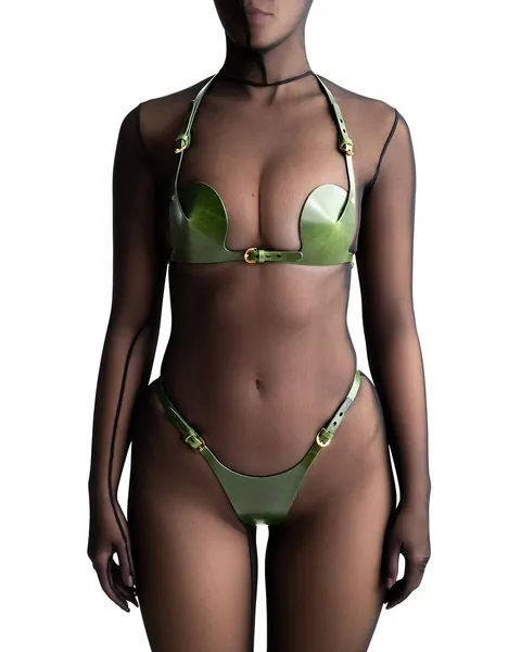 Express Shipping Vincategory_namee Style Anoeses Lingerie Set "Selena" Green - Fordsex.com